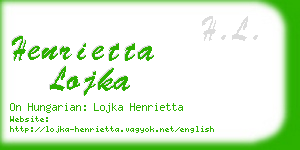 henrietta lojka business card